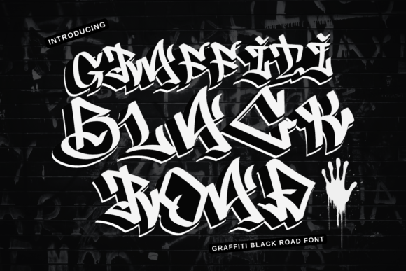 Graffiti Black Road: A Bold, Authentic Script Font for Small Business Branding