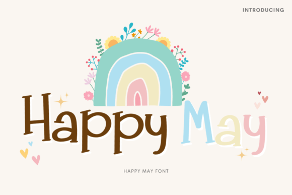 Happy May Font: A Handwritten Display Typeface for Warm Digital Branding