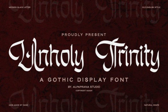 Unholy Trinity: A Gothic Handwritten Font for Editorial Impact